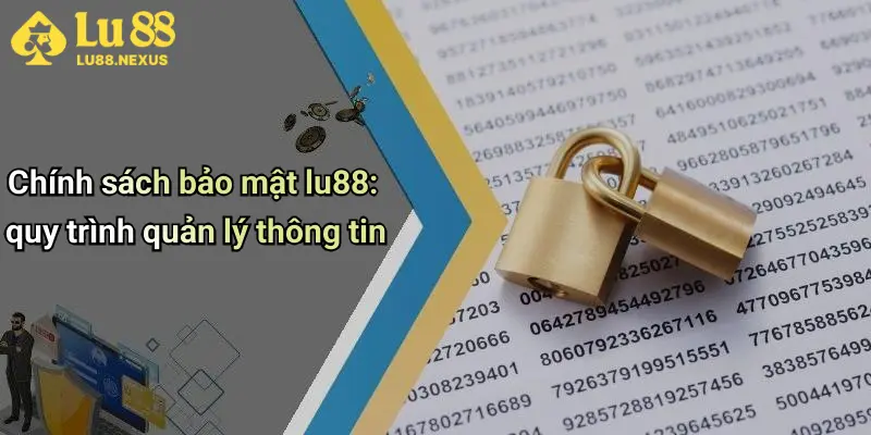 Chính sách bảo mật lu88: quy trình quản lý thông tin